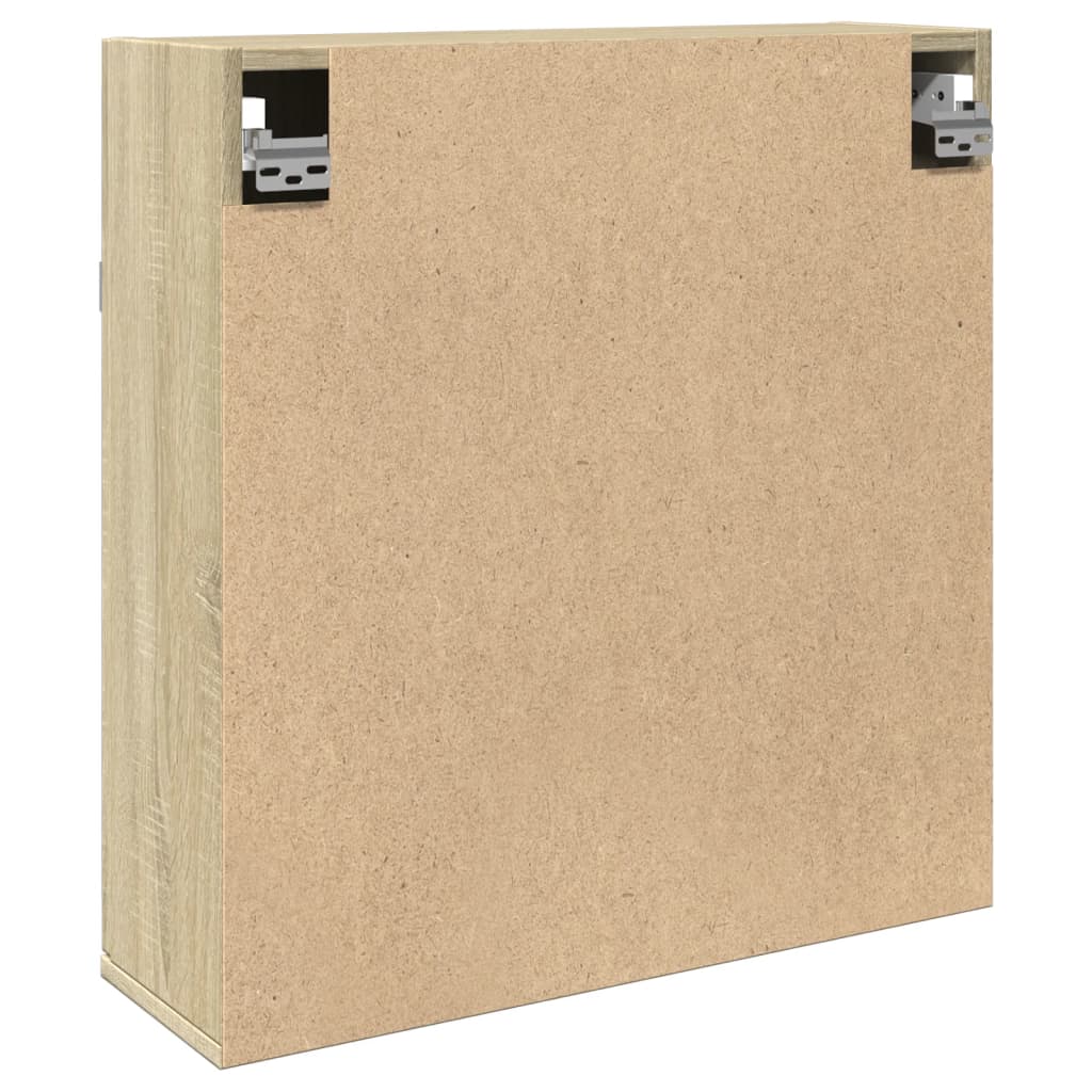 Badkamerspiegelkast 64,5x20x66,5 cm bewerkt hout sonoma eiken is nu te koop bij PeponiXL, paradijselijk wonen!