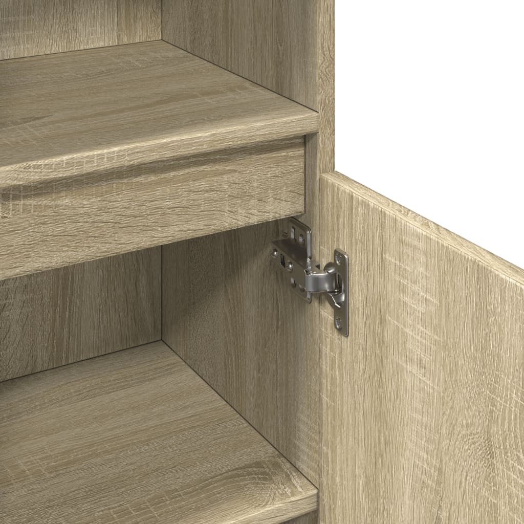 Badkamerkast 30x30x100 cm bewerkt hout sonoma eikenkleurig is nu te koop bij PeponiXL, paradijselijk wonen!