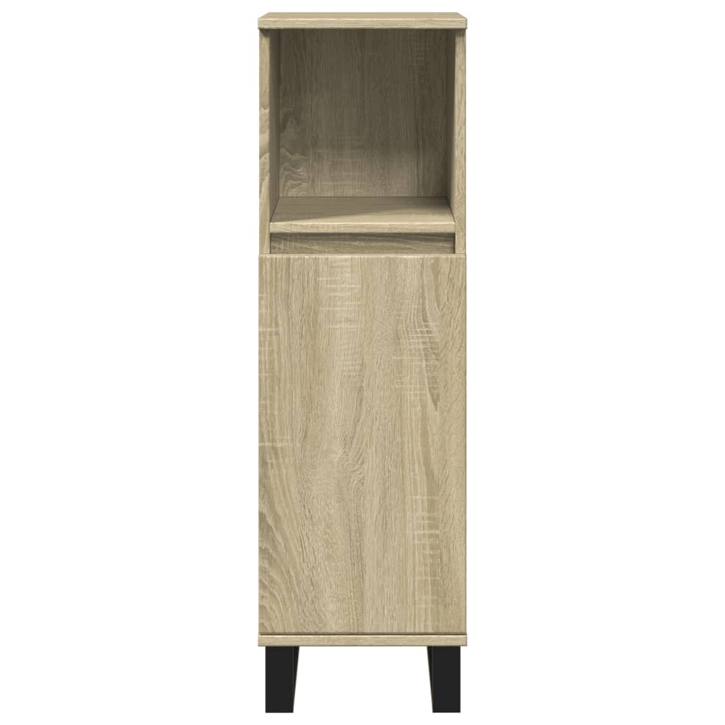 Badkamerkast 30x30x100 cm bewerkt hout sonoma eikenkleurig is nu te koop bij PeponiXL, paradijselijk wonen!
