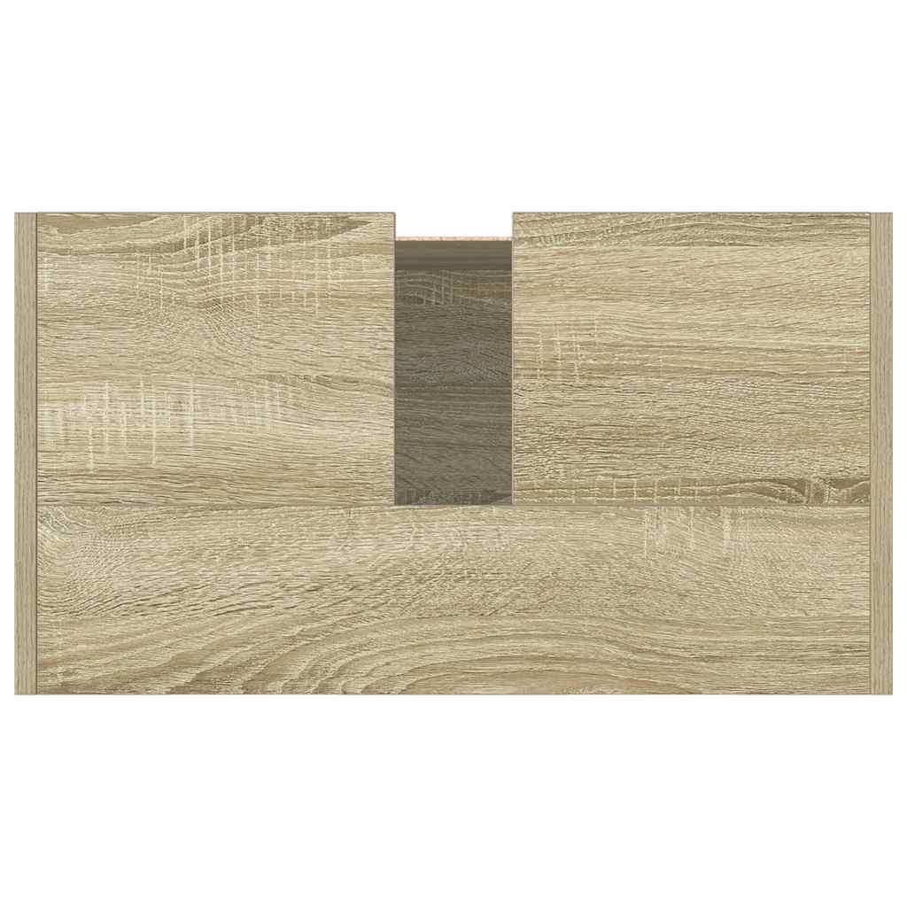 Badkamerkast 58x33x60 cm bewerkt hout sonoma eikenkleurig is nu te koop bij PeponiXL, paradijselijk wonen!