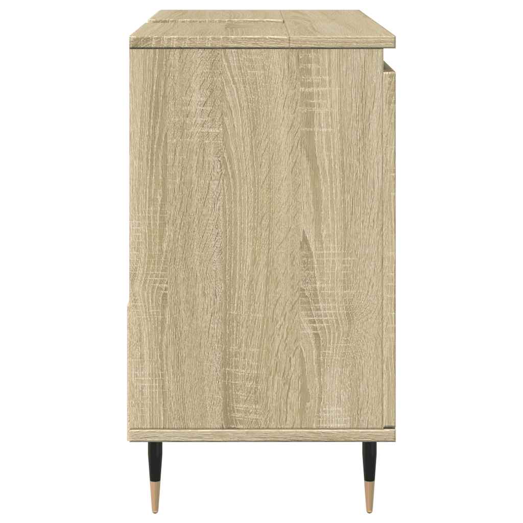 Wastafelkast 65x33x60 cm bewerkt hout sonoma eikenkleurig is nu te koop bij PeponiXL, paradijselijk wonen!