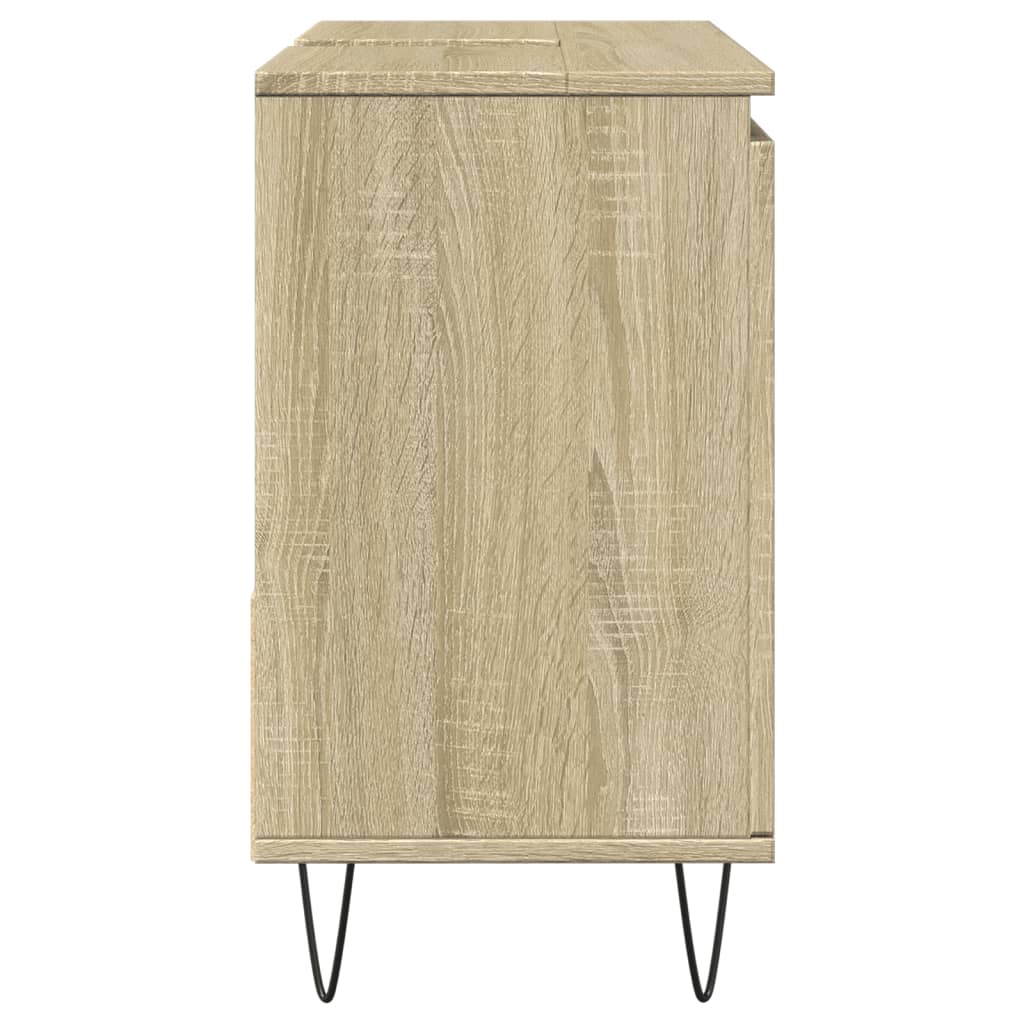 Badkamerkast 65x33x60 cm bewerkt hout sonoma eikenkleurig is nu te koop bij PeponiXL, paradijselijk wonen!