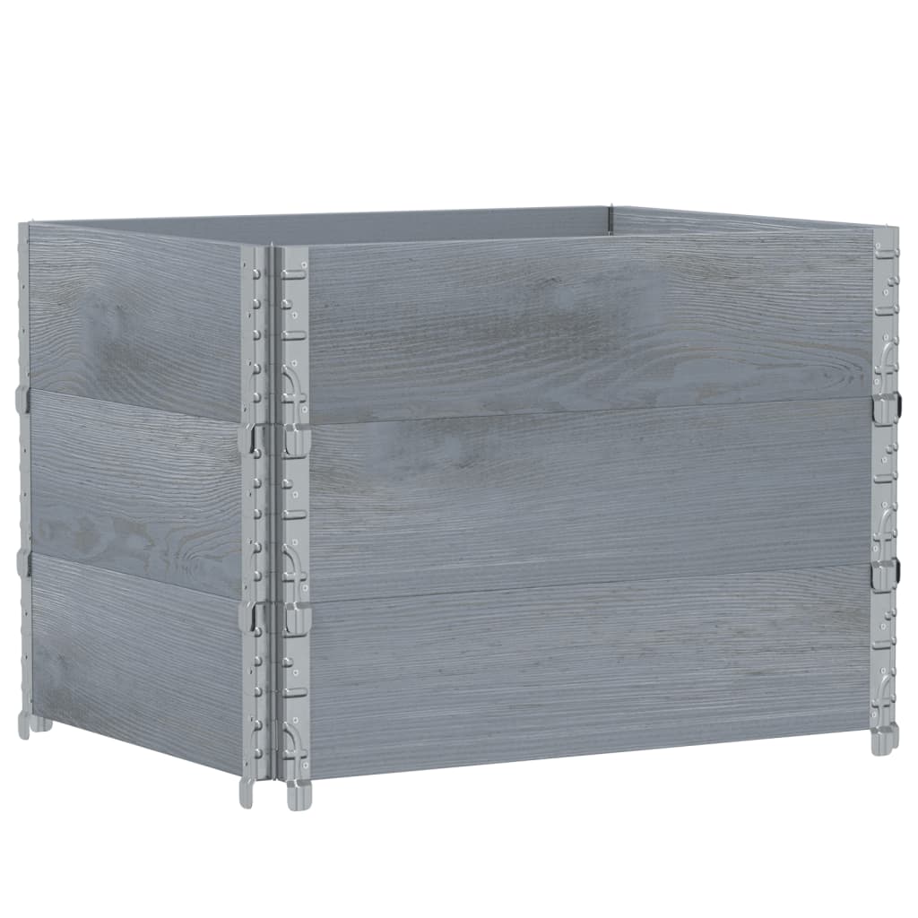 Palletopzetranden 3 st 80x60 cm massief grenenhout grijs is nu te koop bij PeponiXL, paradijselijk wonen!