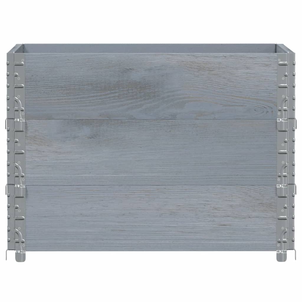 Palletopzetranden 3 st 80x60 cm massief grenenhout grijs is nu te koop bij PeponiXL, paradijselijk wonen!