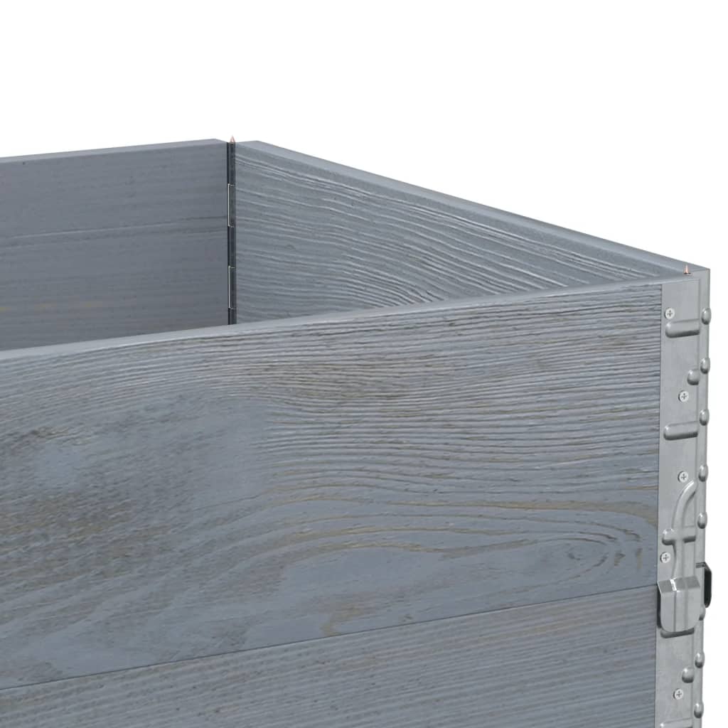 Palletopzetranden 3 st 80x60 cm massief grenenhout grijs is nu te koop bij PeponiXL, paradijselijk wonen!