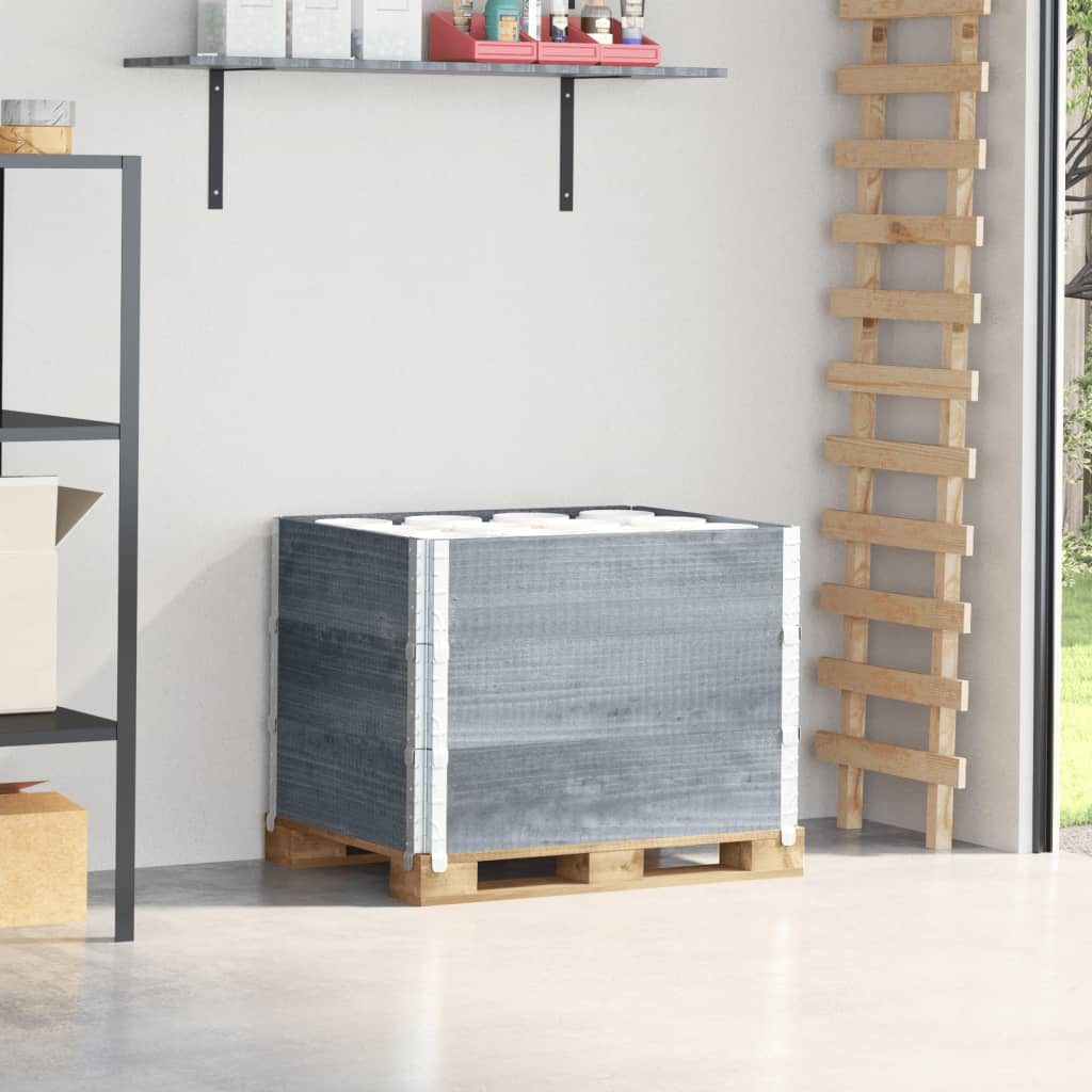 Palletopzetranden 3 st 80x60 cm massief grenenhout grijs is nu te koop bij PeponiXL, paradijselijk wonen!