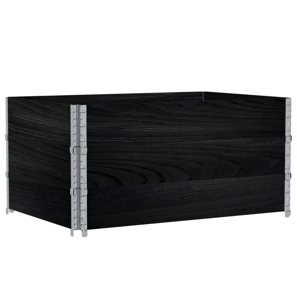 Palletopzetranden 3 st 120x80 cm massief grenenhout zwart is nu te koop bij PeponiXL, paradijselijk wonen!