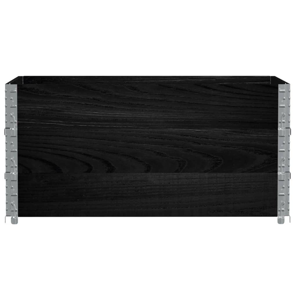 Palletopzetranden 3 st 120x80 cm massief grenenhout zwart is nu te koop bij PeponiXL, paradijselijk wonen!