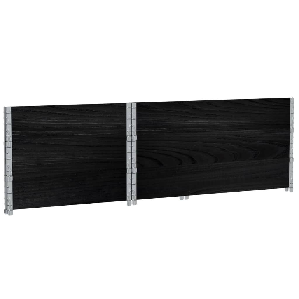 Palletopzetranden 3 st 120x80 cm massief grenenhout zwart is nu te koop bij PeponiXL, paradijselijk wonen!
