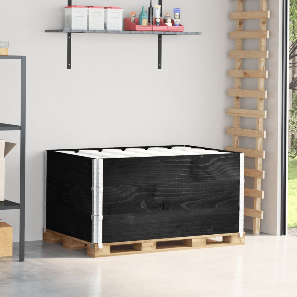 Palletopzetranden 3 st 120x80 cm massief grenenhout zwart is nu te koop bij PeponiXL, paradijselijk wonen!