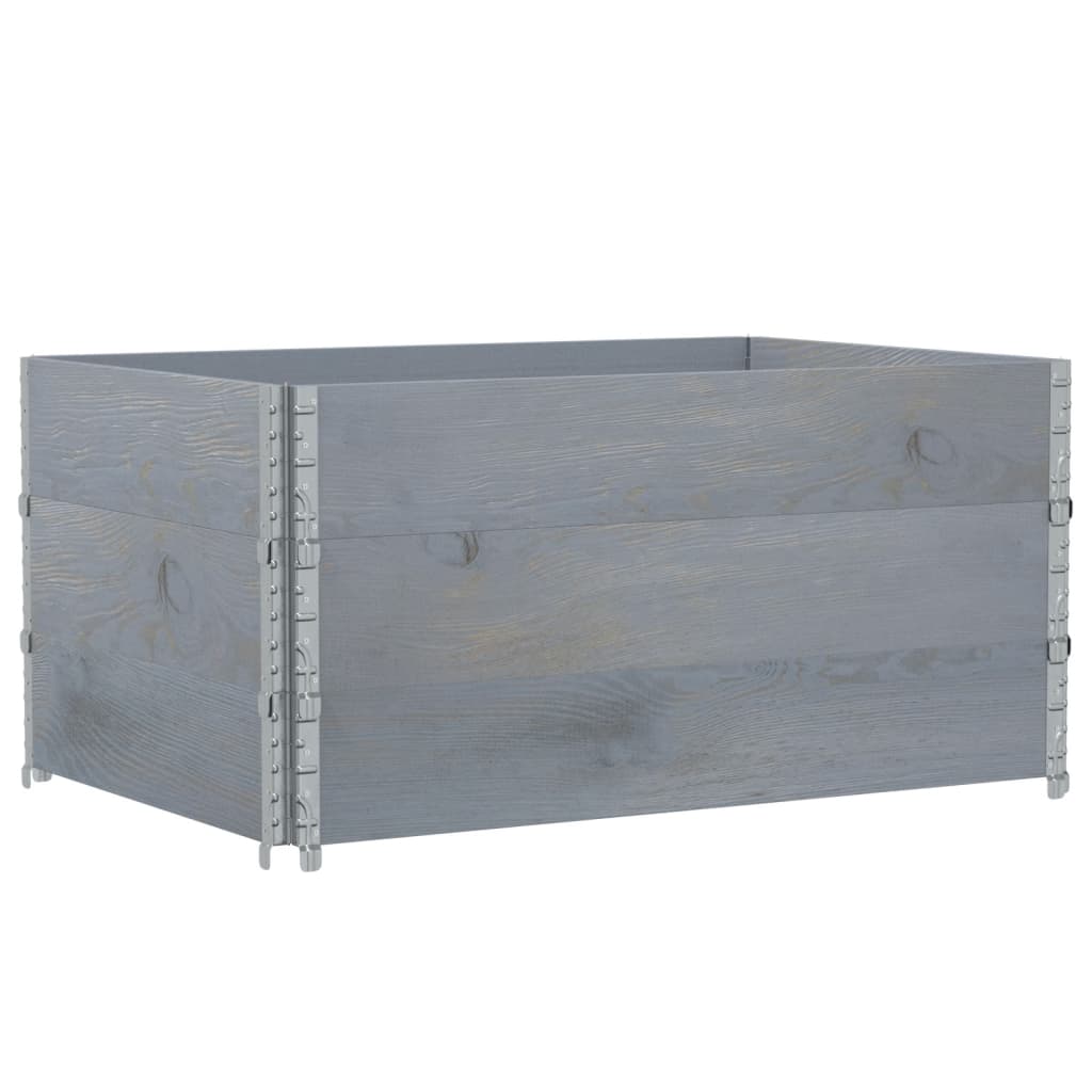 Palletopzetranden 3 st 120x80 cm massief grenenhout grijs is nu te koop bij PeponiXL, paradijselijk wonen!