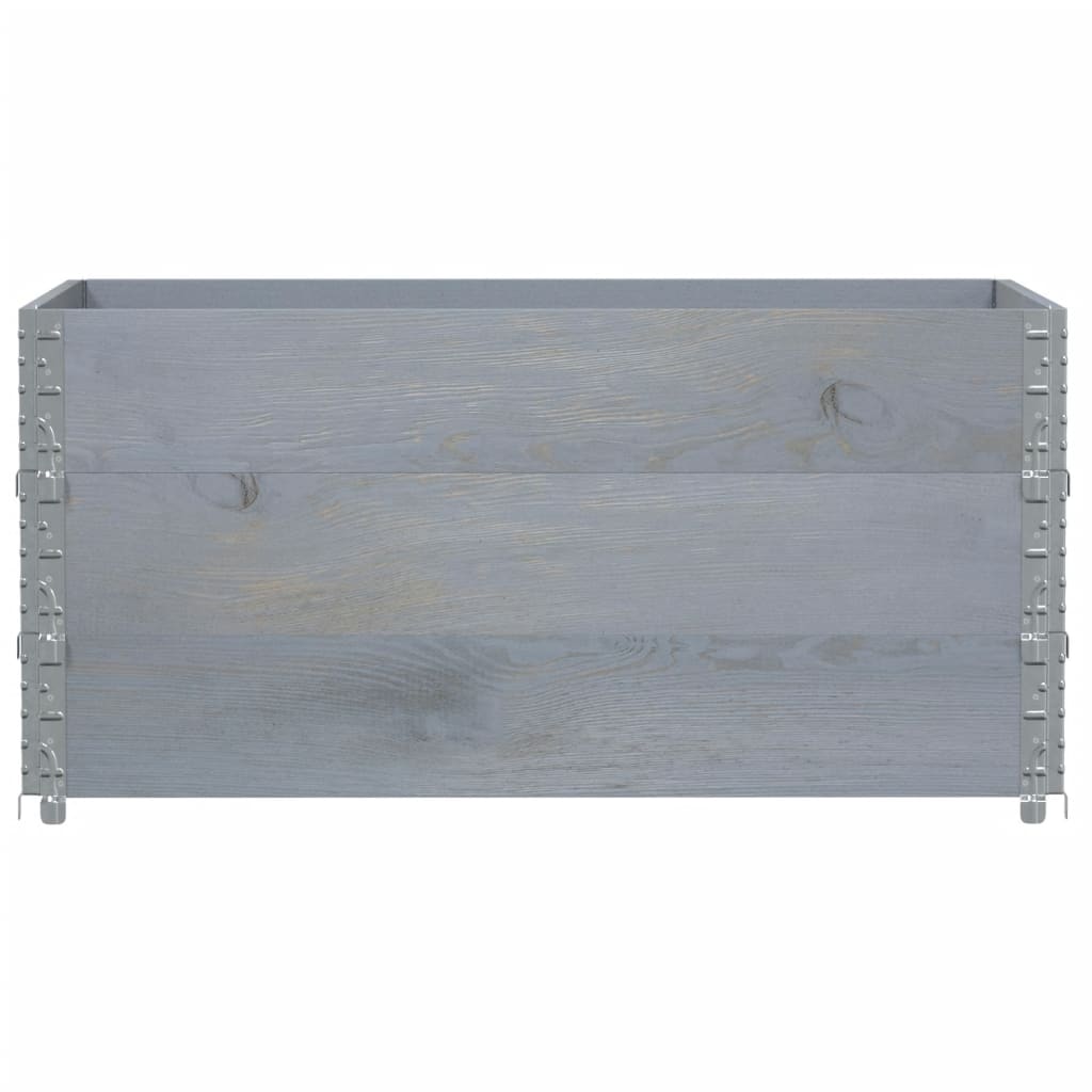 Palletopzetranden 3 st 120x80 cm massief grenenhout grijs is nu te koop bij PeponiXL, paradijselijk wonen!
