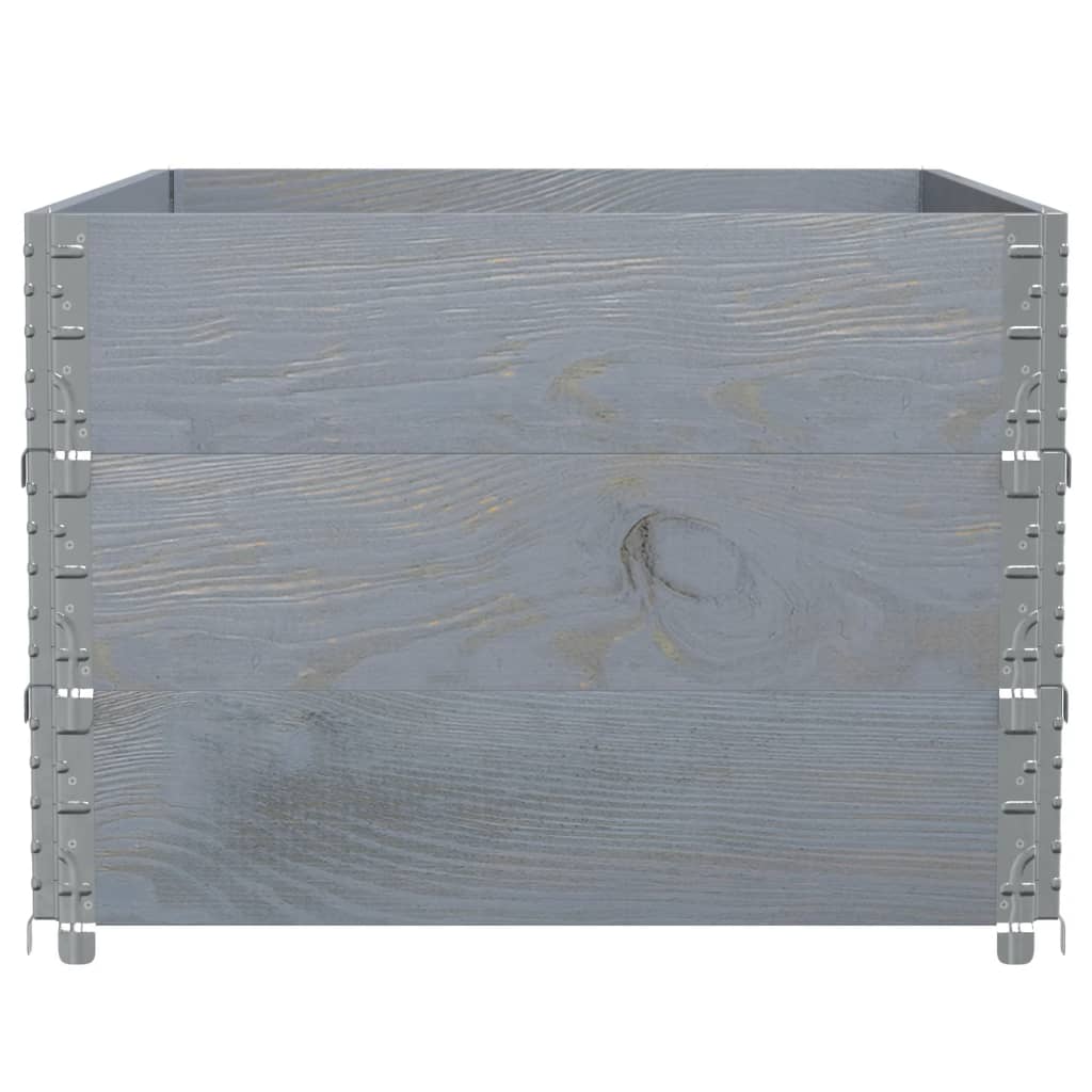 Palletopzetranden 3 st 120x80 cm massief grenenhout grijs is nu te koop bij PeponiXL, paradijselijk wonen!