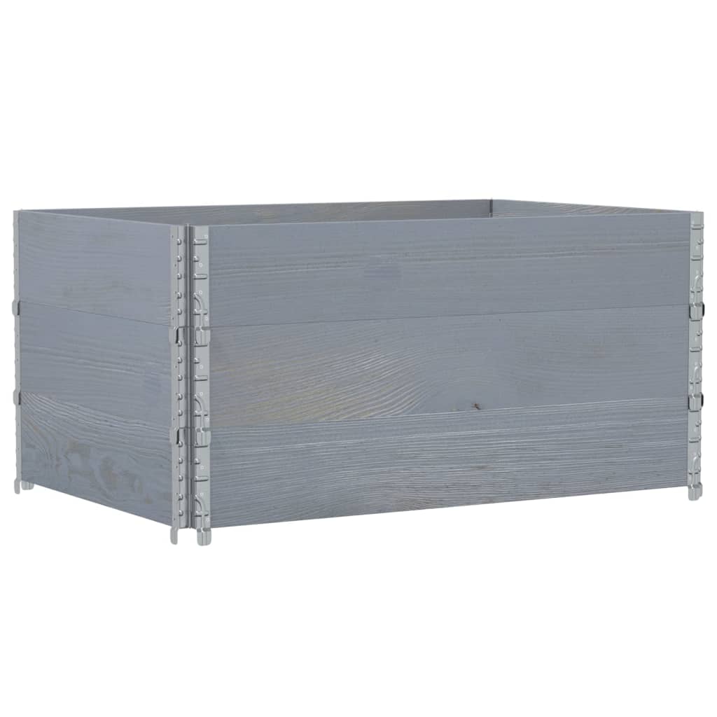 Palletopzetranden 3 st 120x80 cm massief grenenhout grijs is nu te koop bij PeponiXL, paradijselijk wonen!