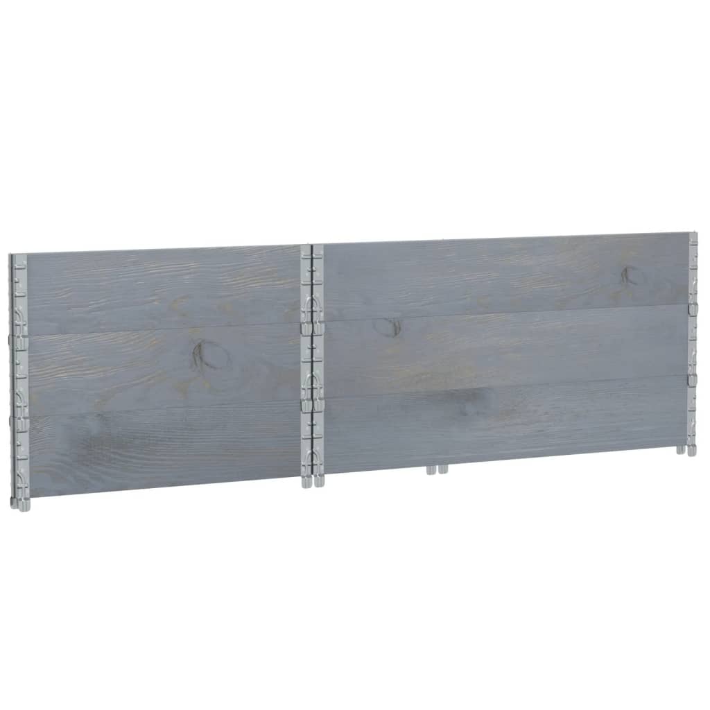 Palletopzetranden 3 st 120x80 cm massief grenenhout grijs is nu te koop bij PeponiXL, paradijselijk wonen!