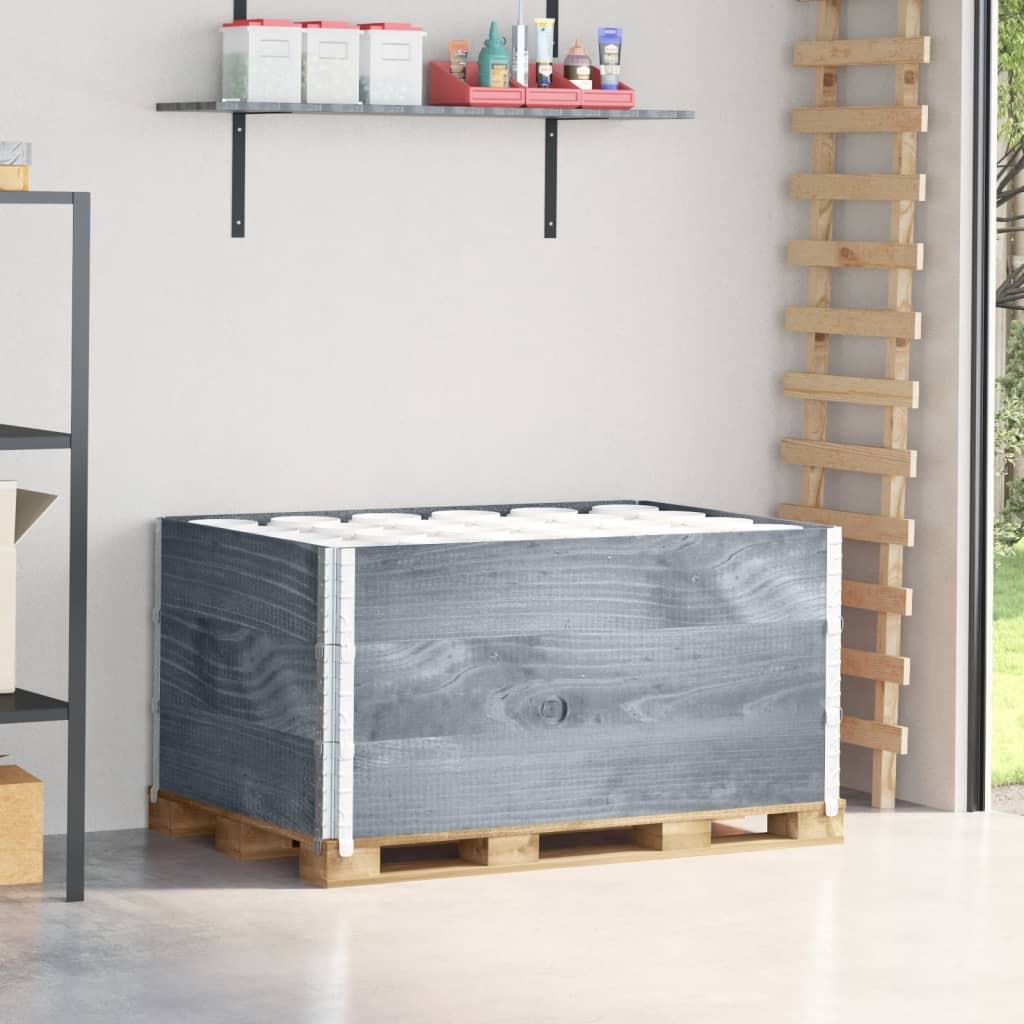 Palletopzetranden 3 st 120x80 cm massief grenenhout grijs is nu te koop bij PeponiXL, paradijselijk wonen!