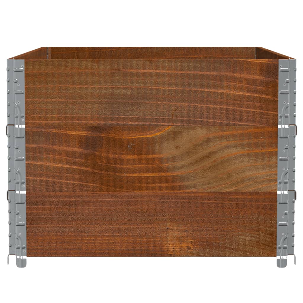 Palletopzetranden 3 st 120x80 cm massief grenenhout bruin is nu te koop bij PeponiXL, paradijselijk wonen!