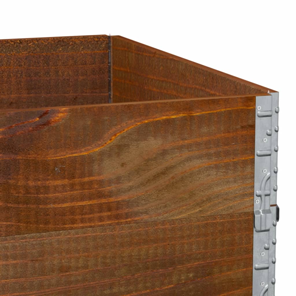 Palletopzetranden 3 st 120x80 cm massief grenenhout bruin is nu te koop bij PeponiXL, paradijselijk wonen!