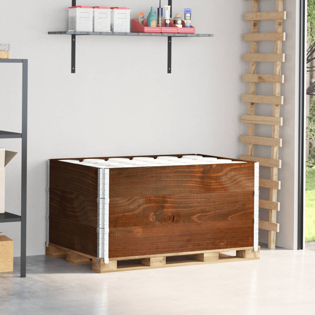 Palletopzetranden 3 st 120x80 cm massief grenenhout bruin is nu te koop bij PeponiXL, paradijselijk wonen!