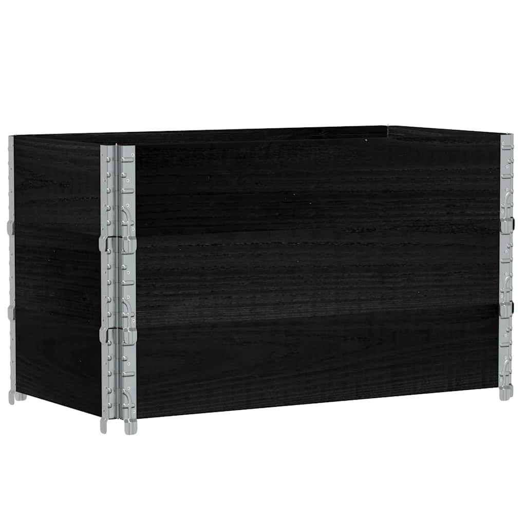 Palletopzetranden 3 st 100x50 cm massief grenenhout zwart is nu te koop bij PeponiXL, paradijselijk wonen!