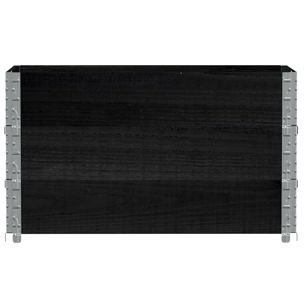 Palletopzetranden 3 st 100x50 cm massief grenenhout zwart is nu te koop bij PeponiXL, paradijselijk wonen!