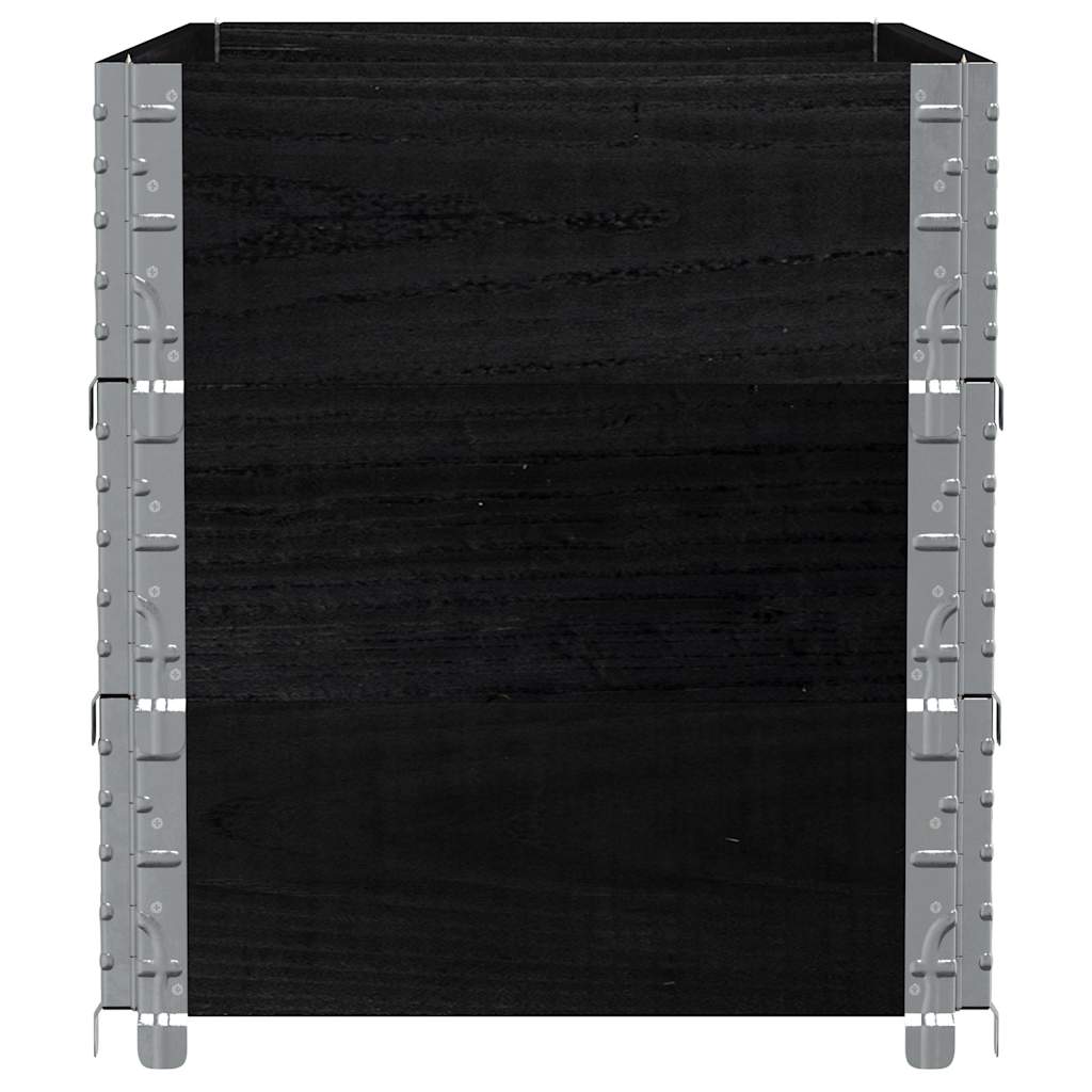 Palletopzetranden 3 st 100x50 cm massief grenenhout zwart is nu te koop bij PeponiXL, paradijselijk wonen!