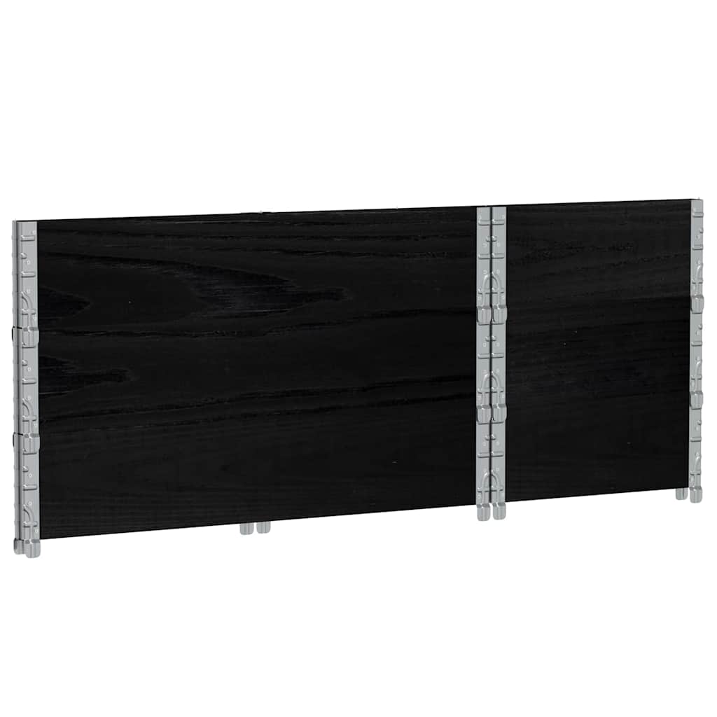 Palletopzetranden 3 st 100x50 cm massief grenenhout zwart is nu te koop bij PeponiXL, paradijselijk wonen!