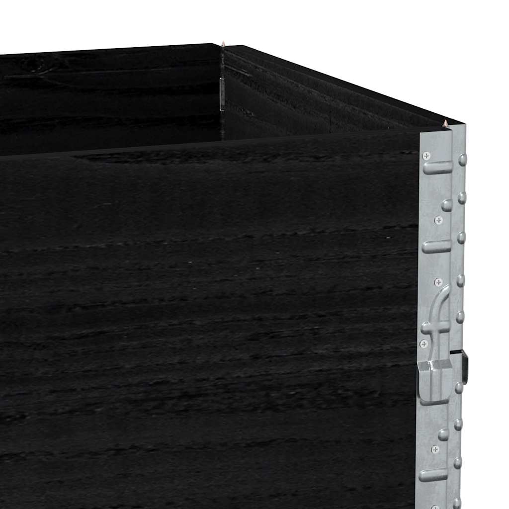 Palletopzetranden 3 st 100x50 cm massief grenenhout zwart is nu te koop bij PeponiXL, paradijselijk wonen!