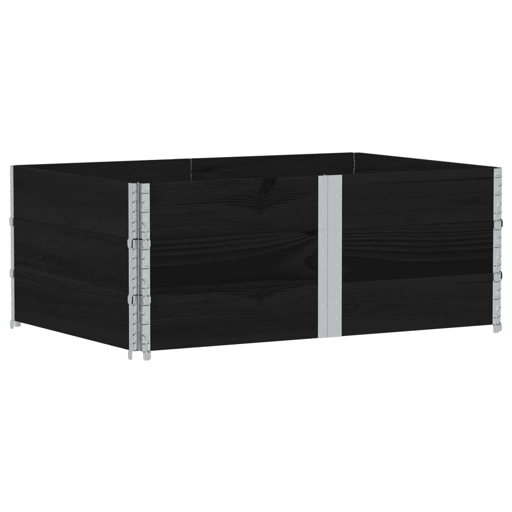Palletopzetranden 3 st 150x100 cm massief grenenhout zwart is nu te koop bij PeponiXL, paradijselijk wonen!