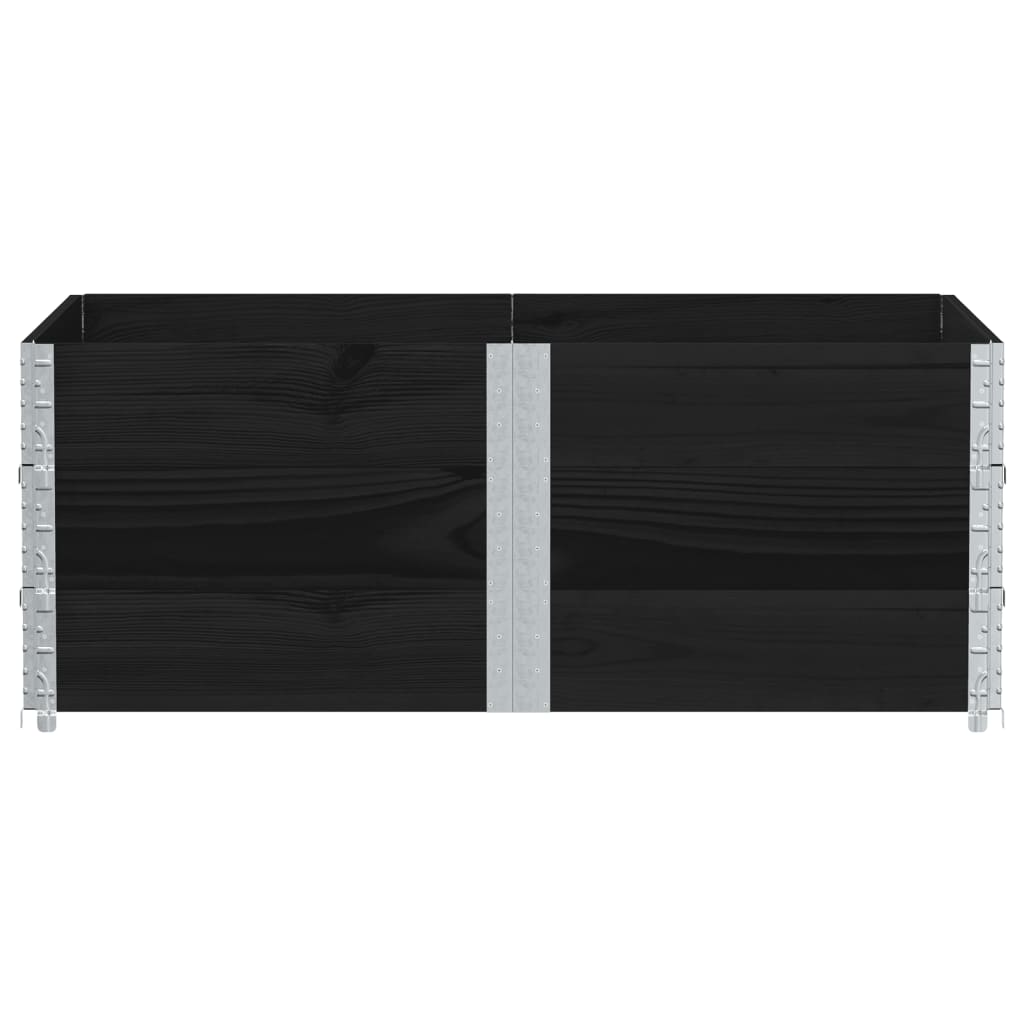 Palletopzetranden 3 st 150x100 cm massief grenenhout zwart is nu te koop bij PeponiXL, paradijselijk wonen!
