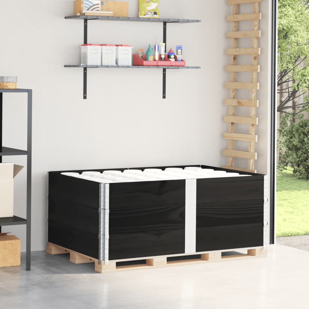 Palletopzetranden 3 st 150x100 cm massief grenenhout zwart is nu te koop bij PeponiXL, paradijselijk wonen!