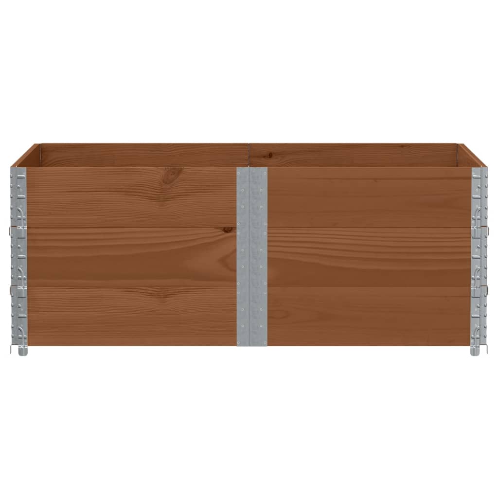 Palletopzetranden 3 st 150x100 cm massief grenenhout bruin is nu te koop bij PeponiXL, paradijselijk wonen!