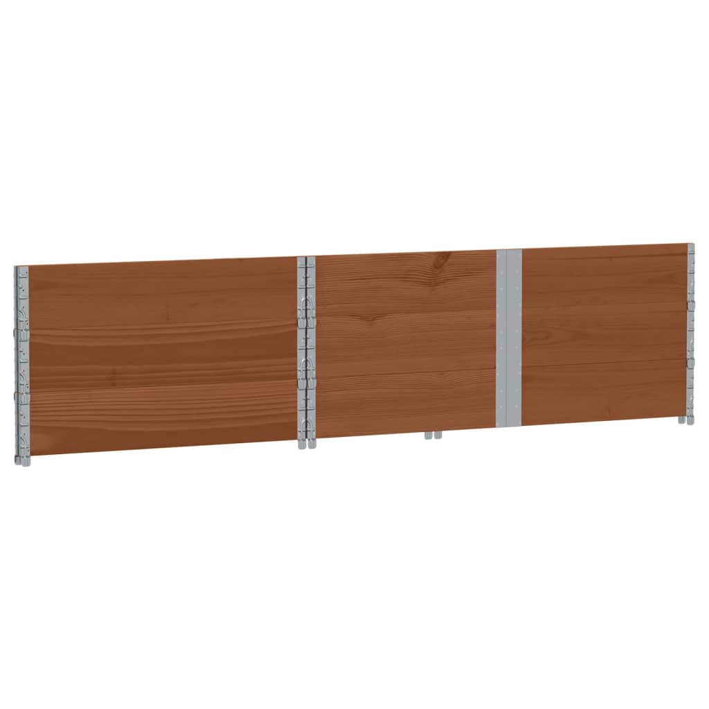 Palletopzetranden 3 st 150x100 cm massief grenenhout bruin is nu te koop bij PeponiXL, paradijselijk wonen!