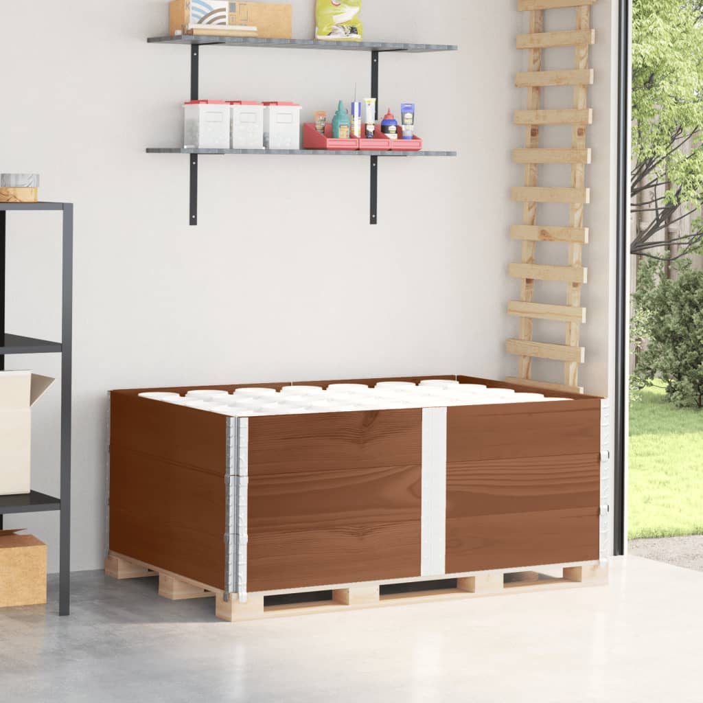 Palletopzetranden 3 st 150x100 cm massief grenenhout bruin is nu te koop bij PeponiXL, paradijselijk wonen!