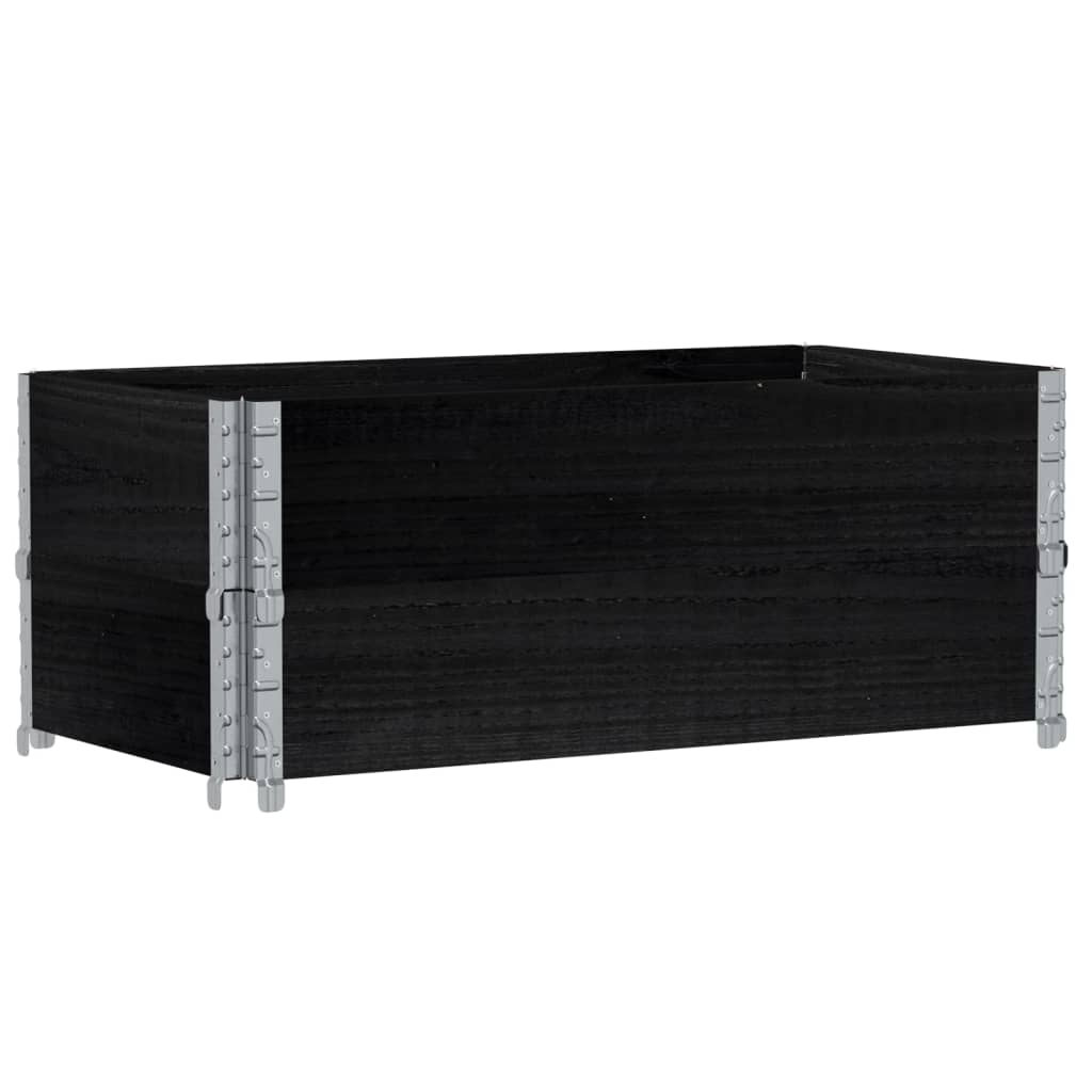 Plantenbak 100x50 cm massief grenenhout zwart is nu te koop bij PeponiXL, paradijselijk wonen!
