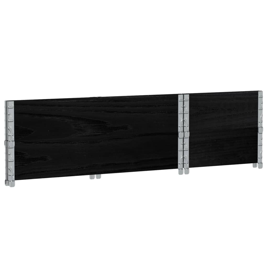 Plantenbak 100x50 cm massief grenenhout zwart is nu te koop bij PeponiXL, paradijselijk wonen!