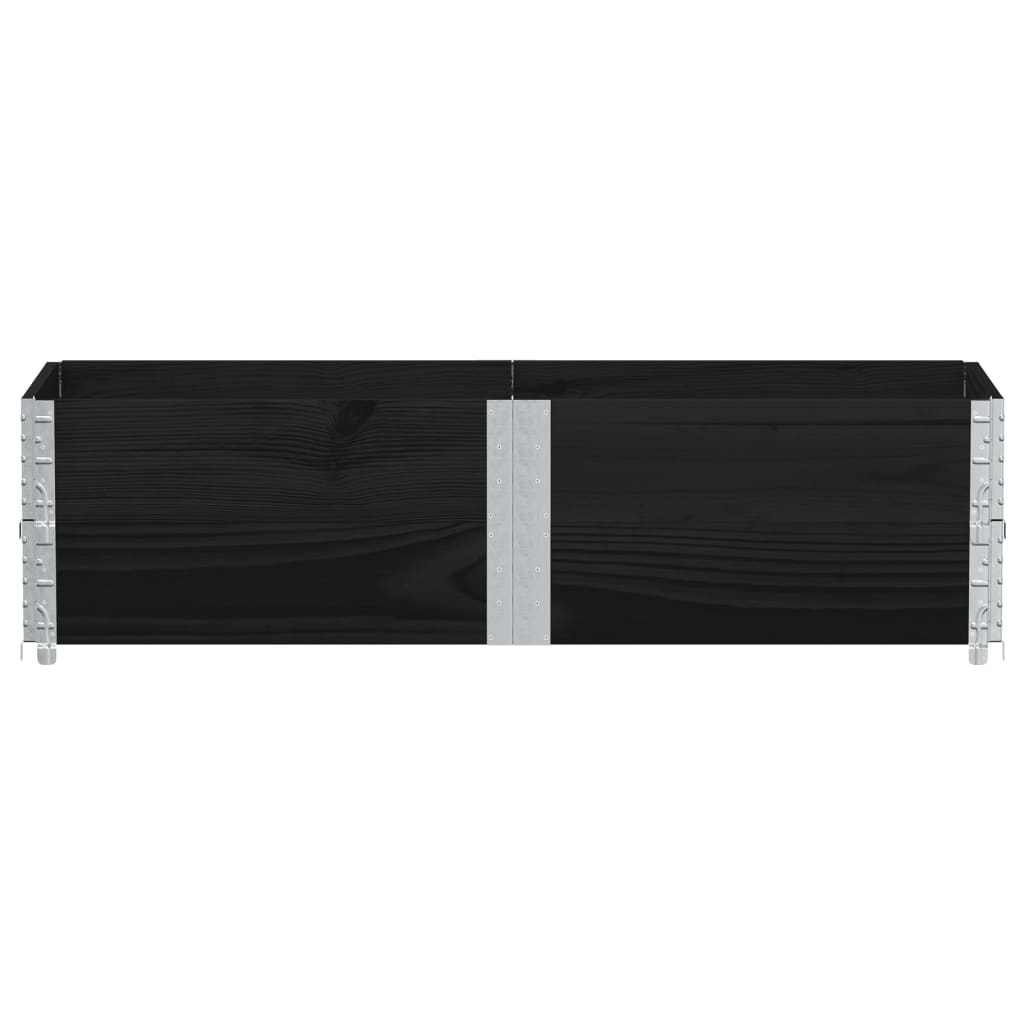 Plantenbak 150x50 cm massief grenenhout zwart is nu te koop bij PeponiXL, paradijselijk wonen!