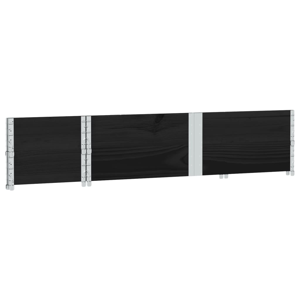 Plantenbak 150x50 cm massief grenenhout zwart is nu te koop bij PeponiXL, paradijselijk wonen!