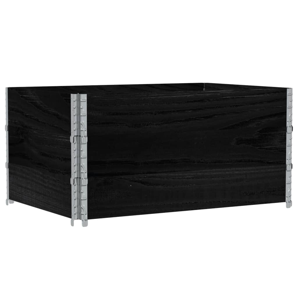 Plantenbak 120x80 cm massief grenenhout zwart is nu te koop bij PeponiXL, paradijselijk wonen!
