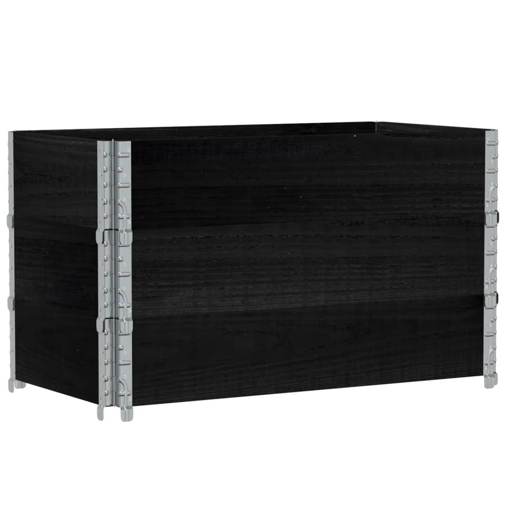 Plantenbak 100x50 cm massief grenenhout zwart is nu te koop bij PeponiXL, paradijselijk wonen!