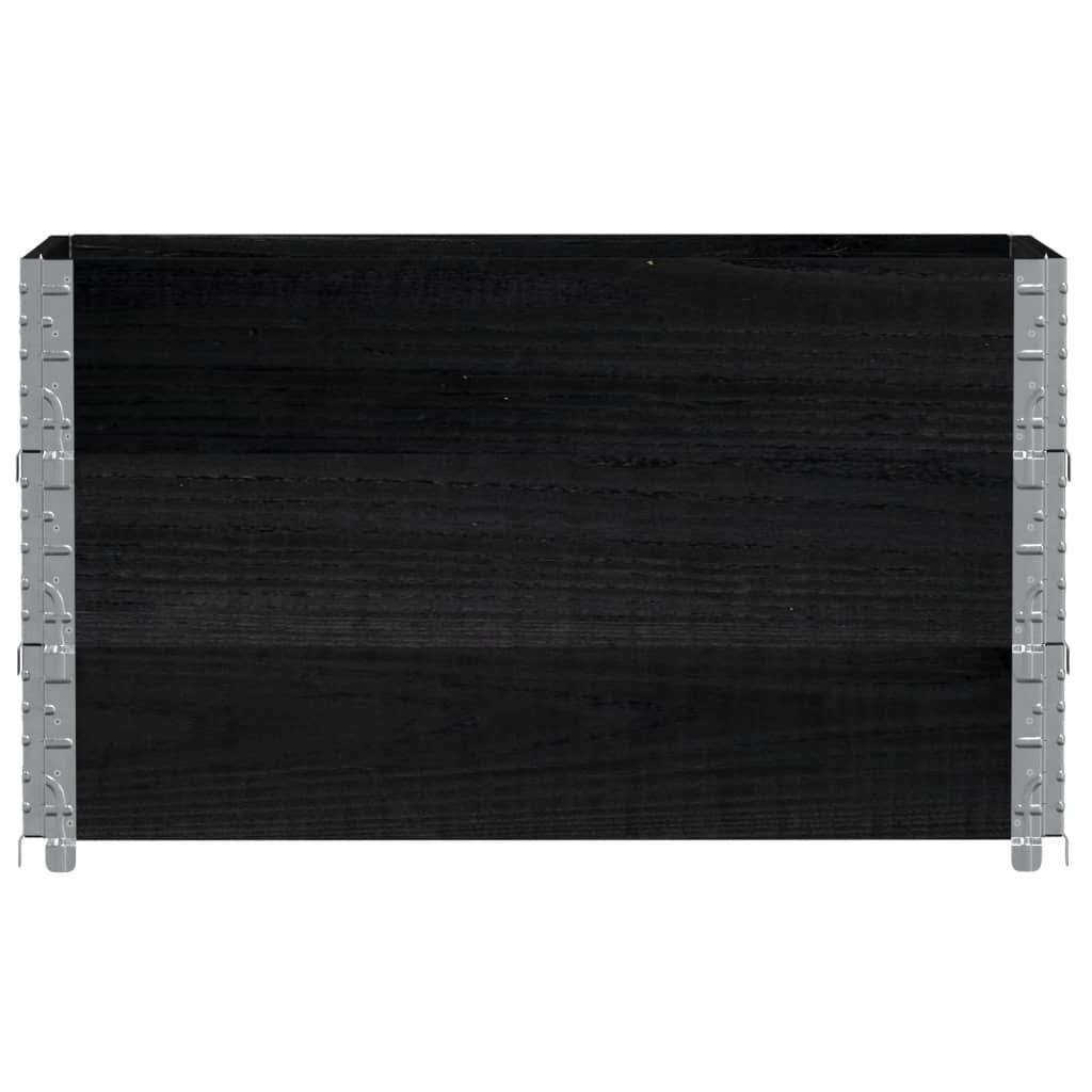 Plantenbak 100x50 cm massief grenenhout zwart is nu te koop bij PeponiXL, paradijselijk wonen!