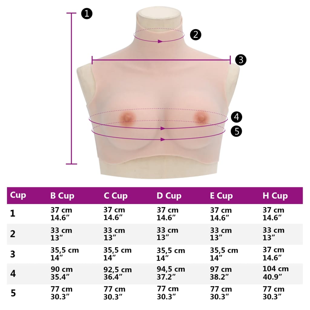 Borstprothese D-cup silicone Kaukasisch is nu te koop bij PeponiXL, paradijselijk wonen!