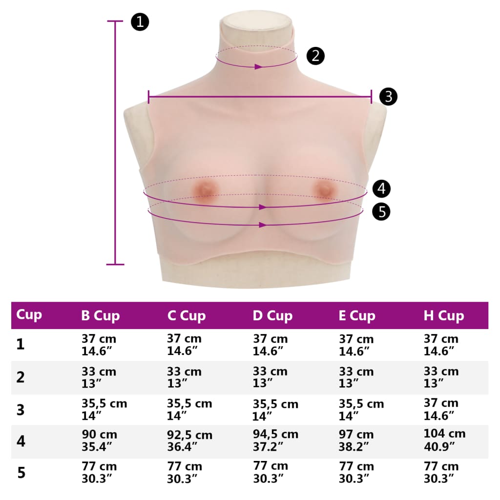 Borstprothese D-cup silicone Kaukasisch is nu te koop bij PeponiXL, paradijselijk wonen!