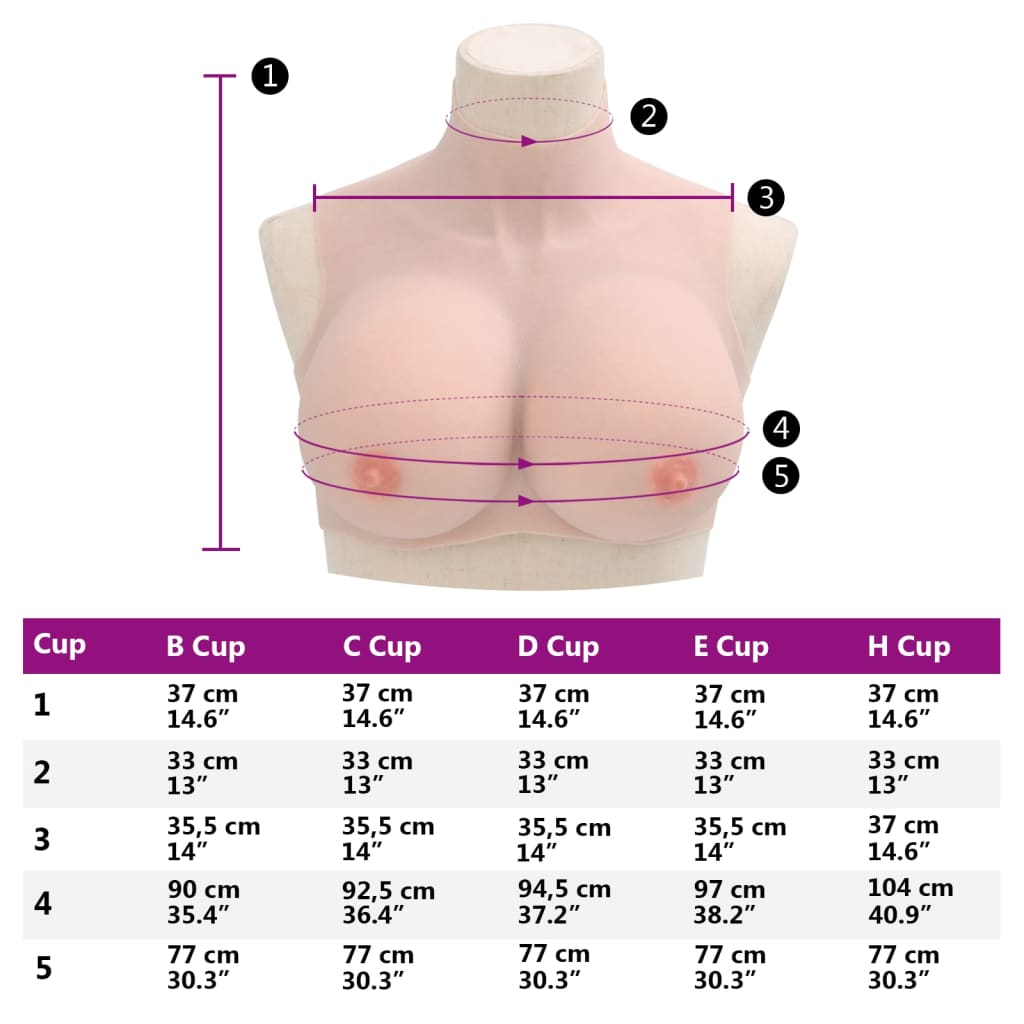 Borstprothese H-cup silicone Kaukasisch is nu te koop bij PeponiXL, paradijselijk wonen!