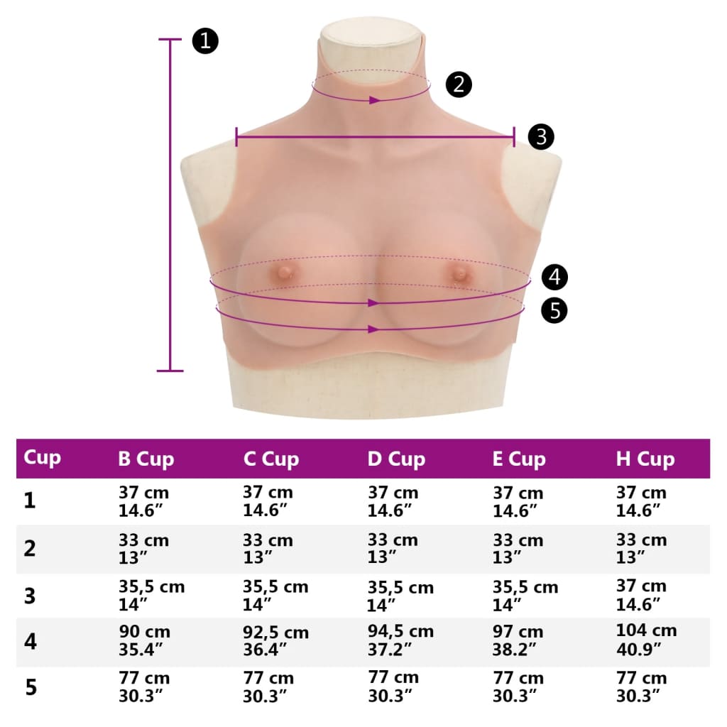 Borstprothese D-cup silicone naturel is nu te koop bij PeponiXL, paradijselijk wonen!