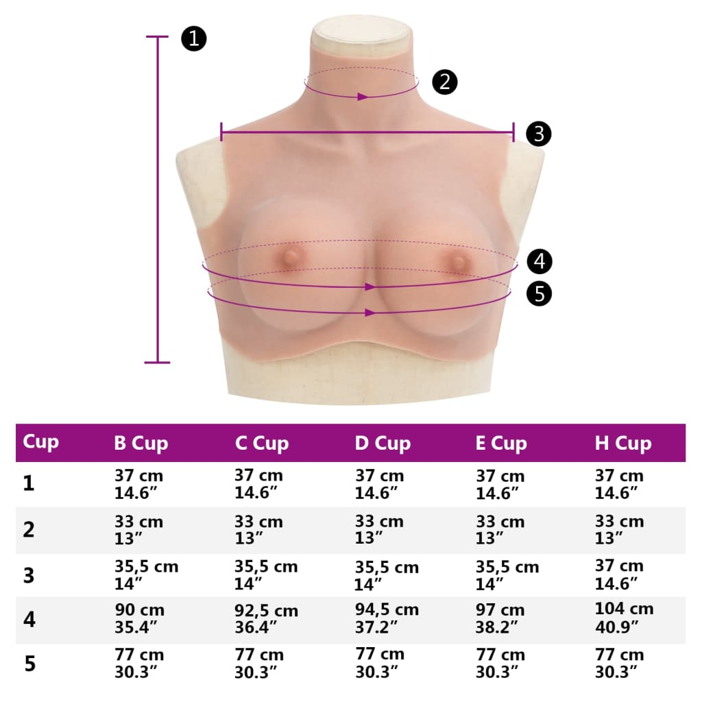 Borstprothese E-cup silicone naturel is nu te koop bij PeponiXL, paradijselijk wonen!