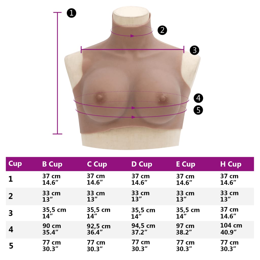 Borstprothese E-cup silicone tan is nu te koop bij PeponiXL, paradijselijk wonen!