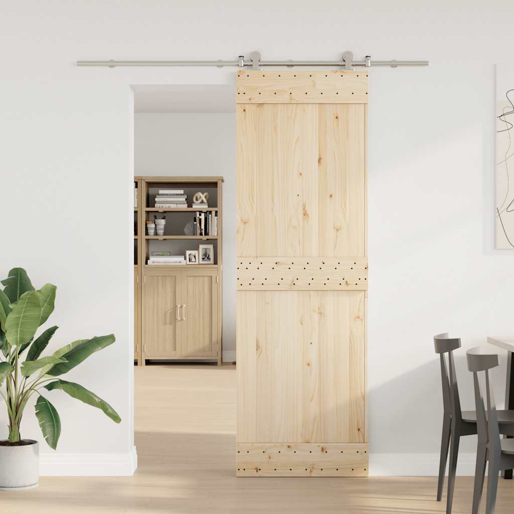 Schuifdeur onderdelenset 200 cm roestvrij staal zilverkleurig is nu te koop bij PeponiXL, paradijselijk wonen!