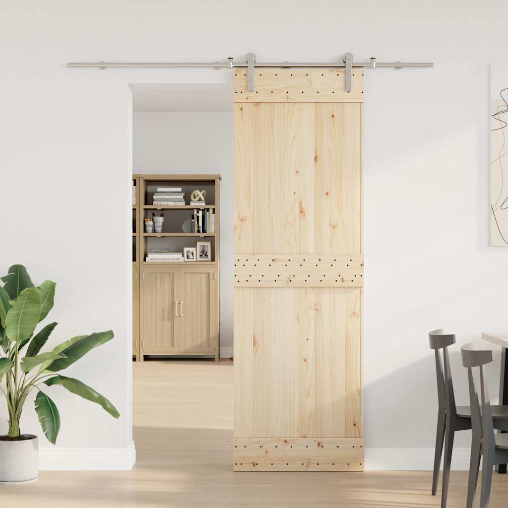 Schuifdeur onderdelenset 200 cm roestvrij staal zilverkleurig is nu te koop bij PeponiXL, paradijselijk wonen!