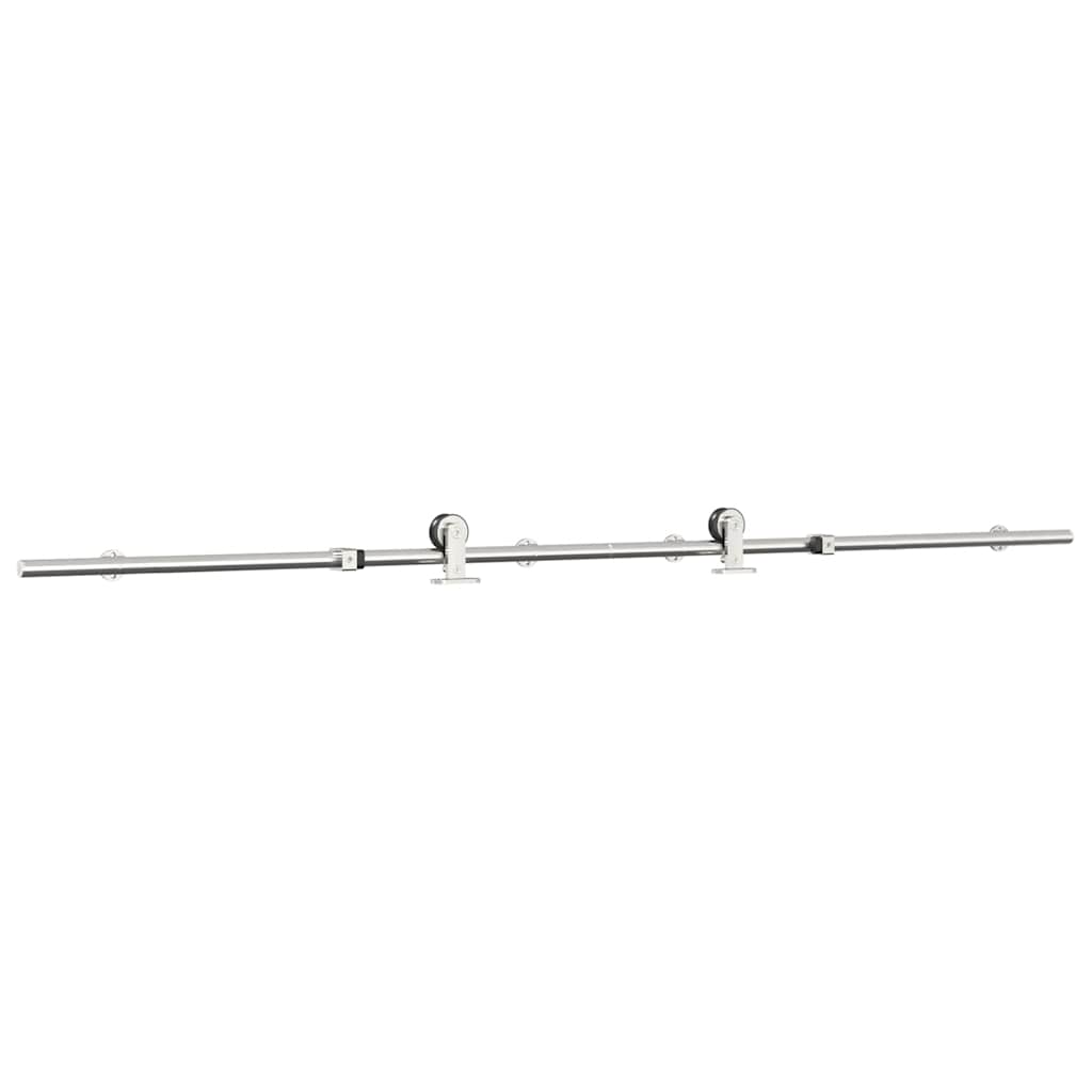 Schuifdeur onderdelenset 183 cm roestvrij staal zilverkleurig is nu te koop bij PeponiXL, paradijselijk wonen!